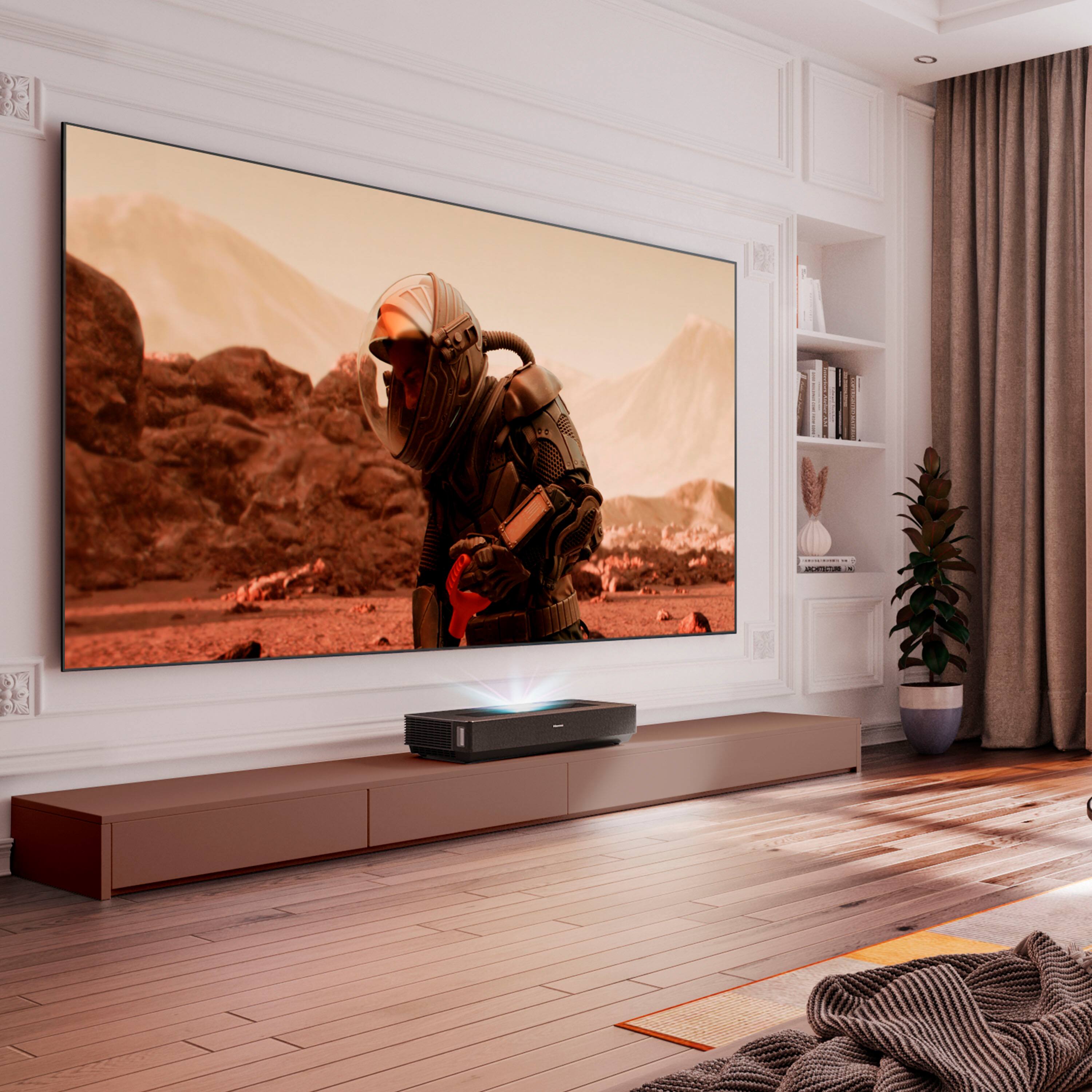 Alt View 15. Hisense - L5H Laser TV X-Fusion UST Projector with INCLUDED 100" ALR Screen, 4K UHD, 2700 Lumens, Dolby Vision & Atmos, Google TV - Black.