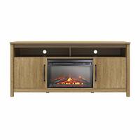 Tresanti sloane tv console with classic flame electric fireplace outlet