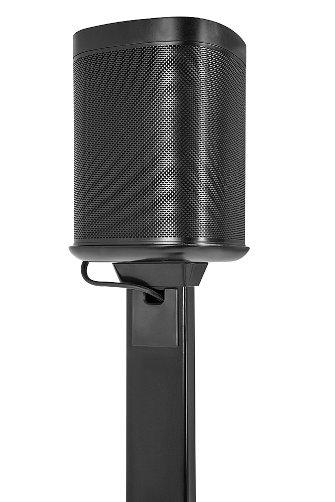 Left View: Peerless-AV - Universal Speaker Stand - Black
