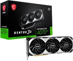 MSI - NVIDIA RTX 4070 Ti VENTUS 3X E 12G OC - 12GB DDR6X- PCI Express 4.0 - Graphic Card - Black - Front_Zoom