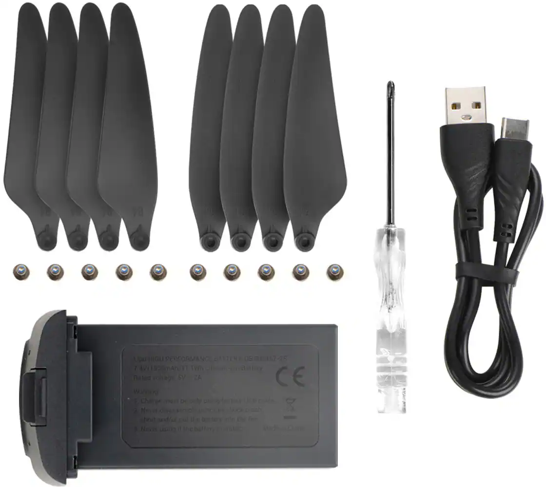 Front. Snaptain - Replacement Battery for Snaptain P30 with propellers (8-count) - Gray.