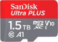 Front. SanDisk - Ultra PLUS 1.5TB microSDXC UHS-I Memory Card - grey/red.