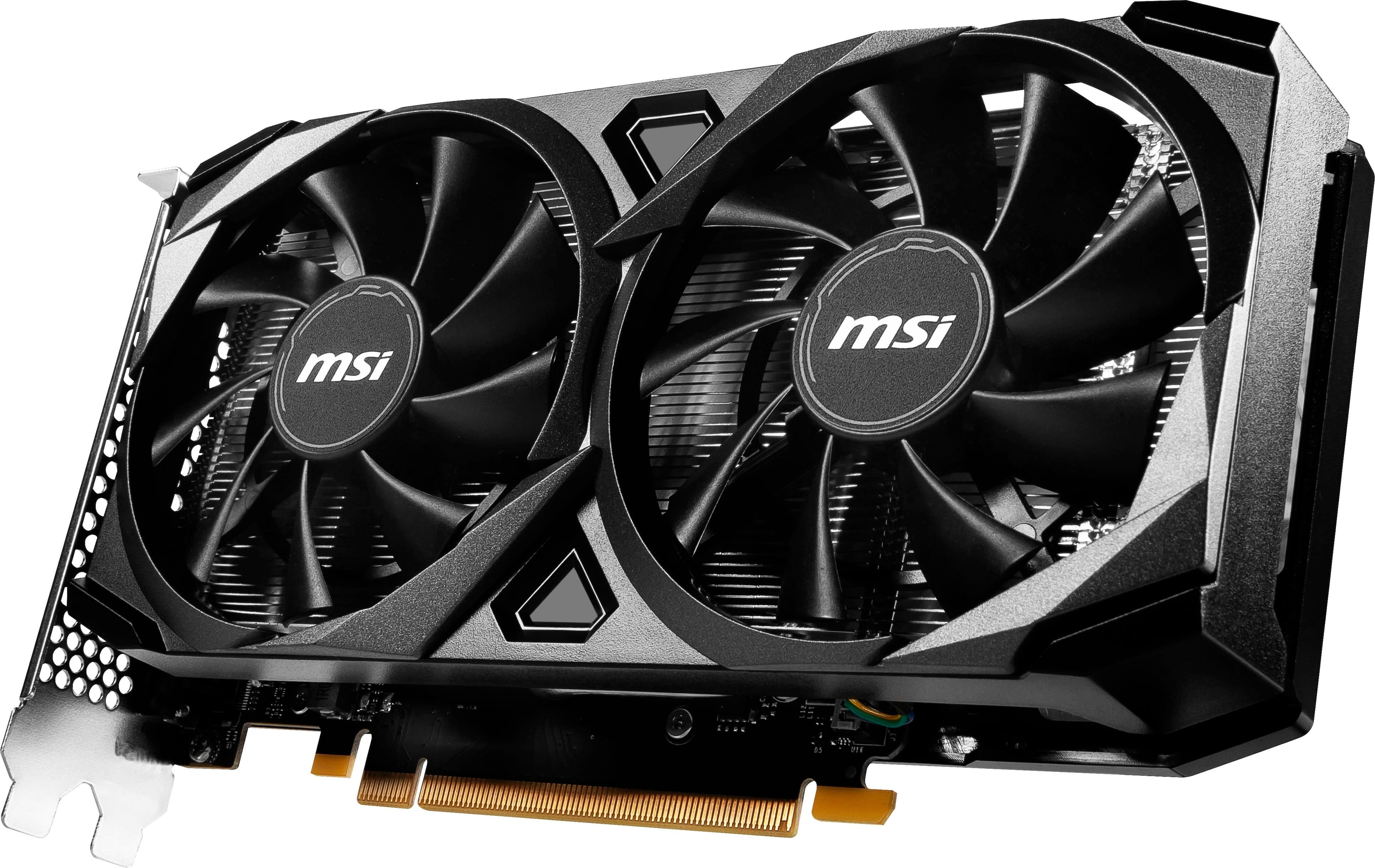 Alt View 14. MSI - NVIDIA RTX 3050 VENTUS 2X XS 8G OC - 8GB GDDR6 - PCI Express 4.0 - Graphics Card - Black.