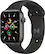 Front. Apple - Apple Geek Squad Certified Refurbished Watch SE (GPS) 44mm Space Gray Aluminum Case with Black Sport Band - Space Gray.