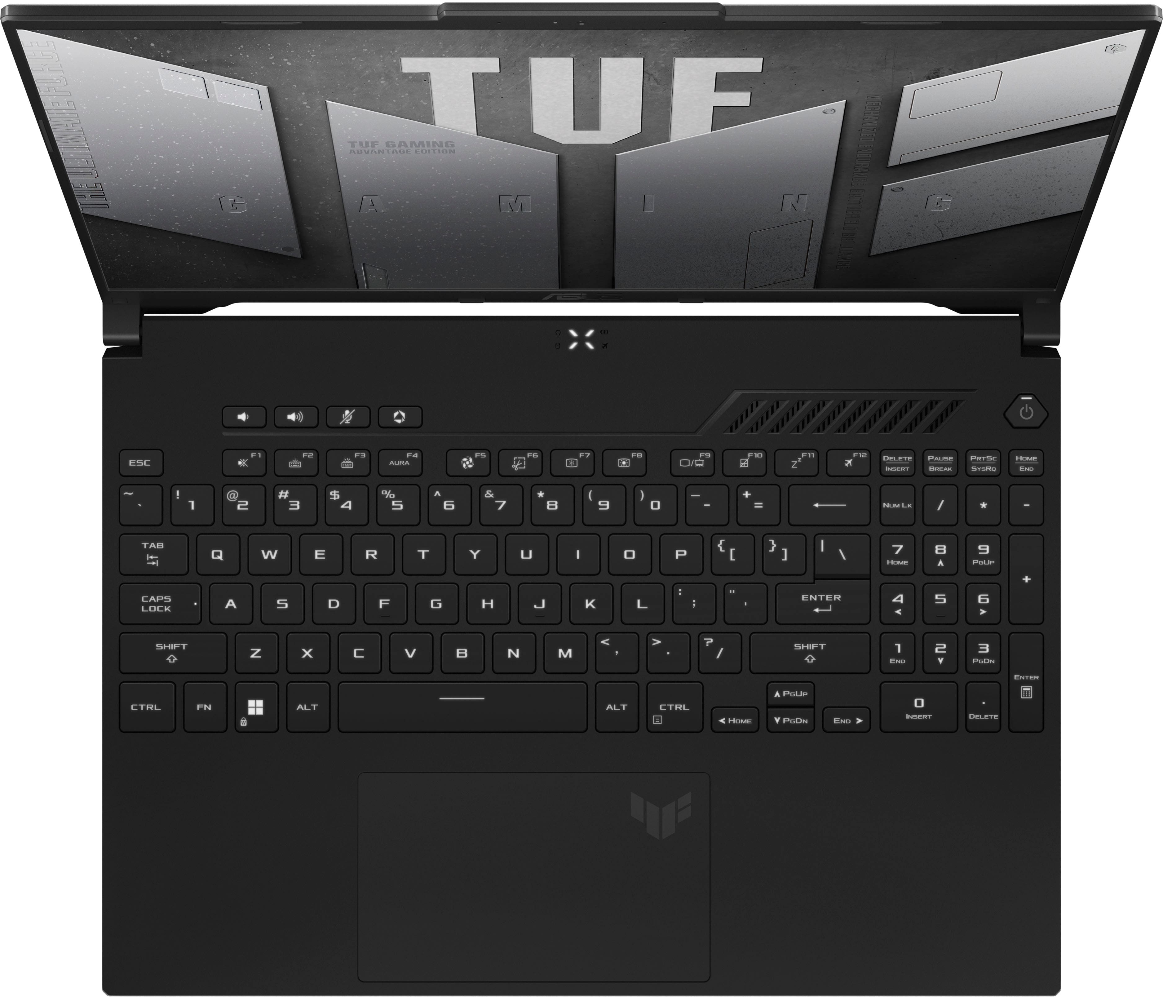 Alt View 3. ASUS - TUF Gaming A16 16" 165Hz Gaming Laptop FHD-AMD Ryzen 7 7735HS with 16GB DDR5 Memory- Radeon RX7700S 512GB PCIe SSD - OFF BLACK.
