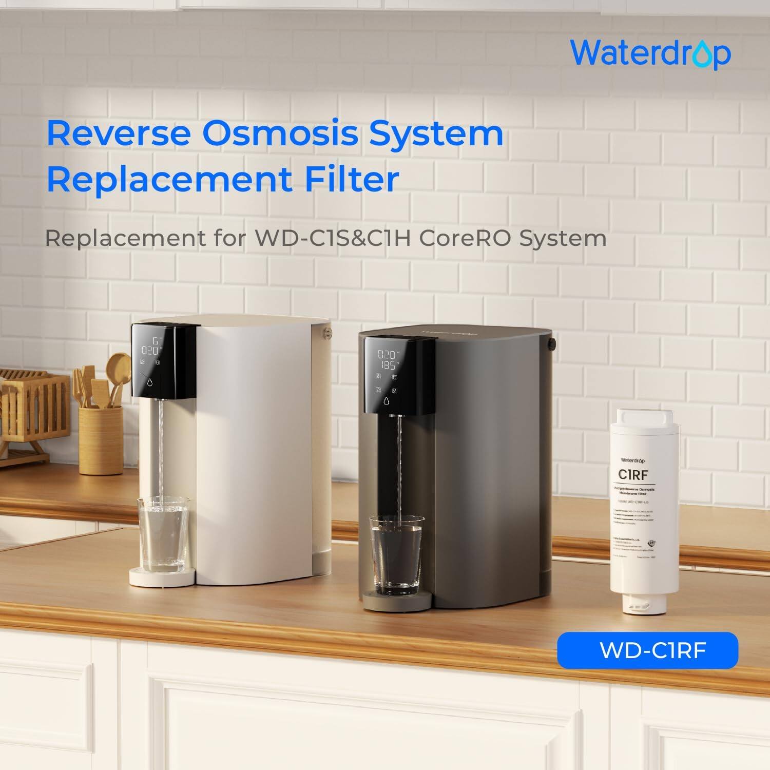 Waterdrop Reverse Osmosis System Replacement Filter Replacement for WD-C1S&C1H CoreRO System WD-C1RF CIRF