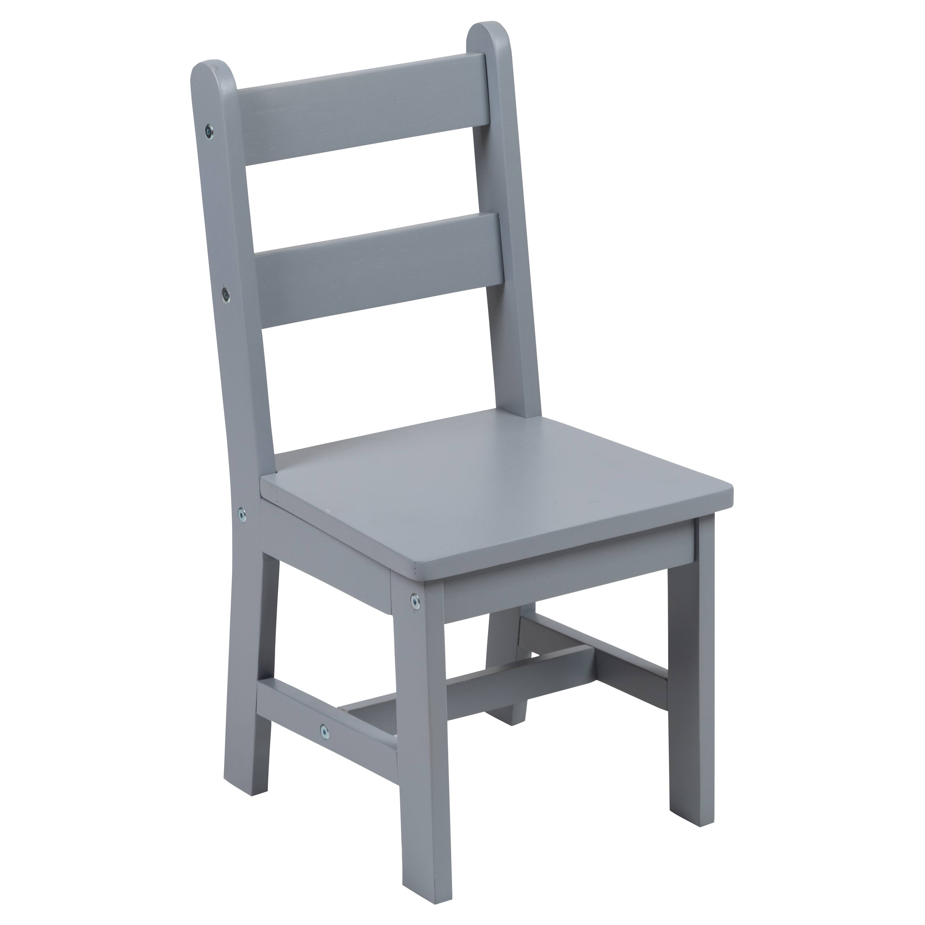 Alt View 22. Alamont Home - Kids Solid Hardwood Table and Chair Set for Playroom, Bedroom, Kitchen - 3 Piece Set - Gray.
