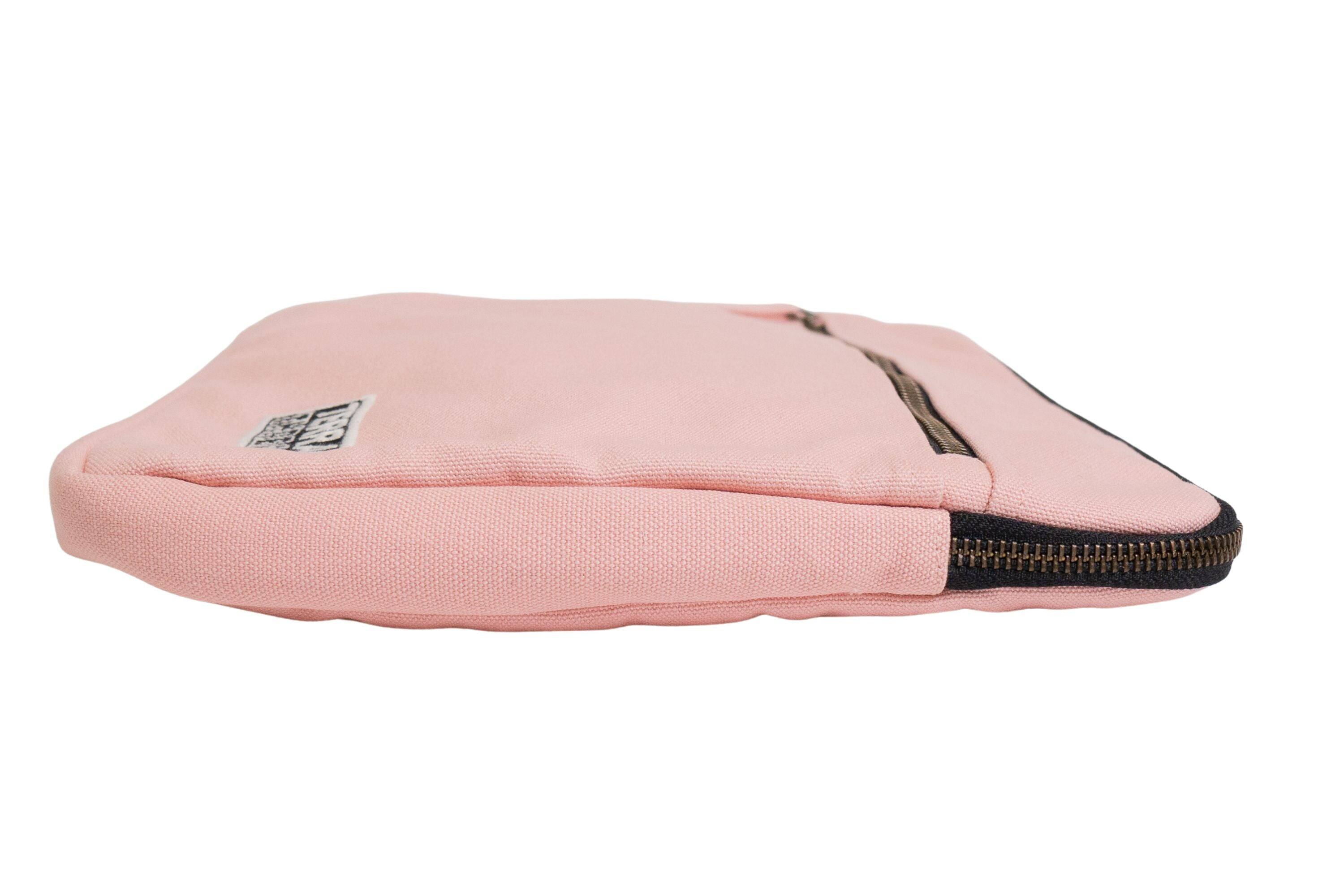 Alt View 2. Terra Thread - Organic Cotton Laptop Sleeve 13 inches - Rosy Pink.