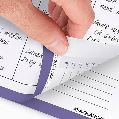 Sure, here is the corrected and grouped text:

---

**2024 AGC, LLC**

**AT-A-GLANCE**

**Media Lunch Drop**

**Game Night @ Erin's Pink**

**Next:**

**Date:** 9/5

**Contact:** [Name]

**Notes:**

- Fov
- Rew
- Pink
- Erins
- 3 N 1

---

This text is organized based on the visible elements in the image.