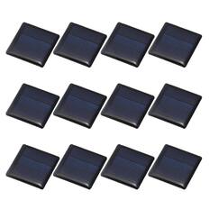 Front. Unique Bargains - 12pcs 1.5V 0.09W 60mA Mini Solar Panels, Small Solar PV Cells for DIY Electric Toy Materials Kits - Black.