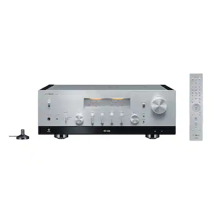 Front. Yamaha - Continuous Power 180 Watt 2.0 Channel Bluetooth Network Stereo Receiver, with Yamaha's MusicCast System - Silver.