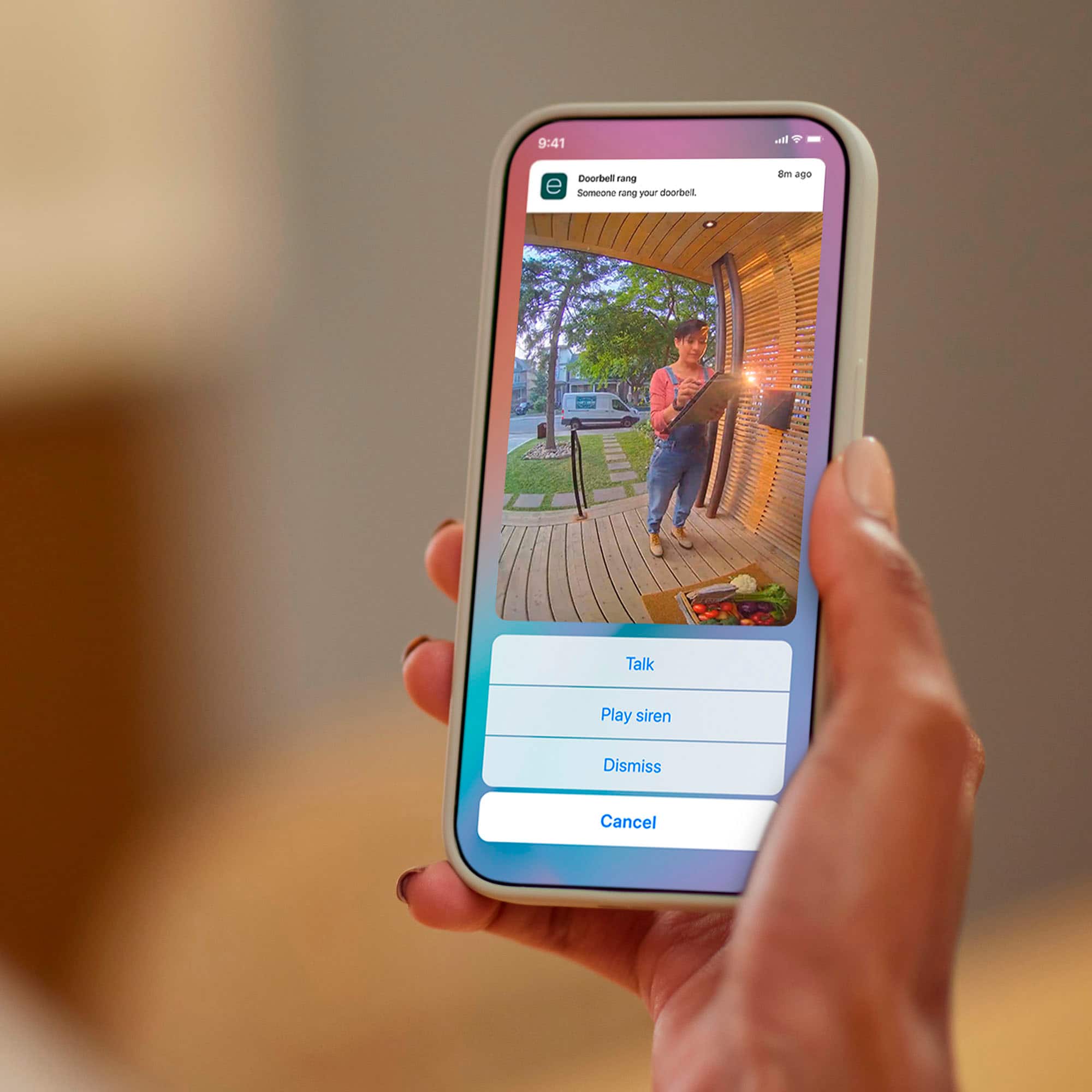Alt View 11. ecobee - Smart Video Doorbell - Wired with Advanced Person and Package Detection - Black.