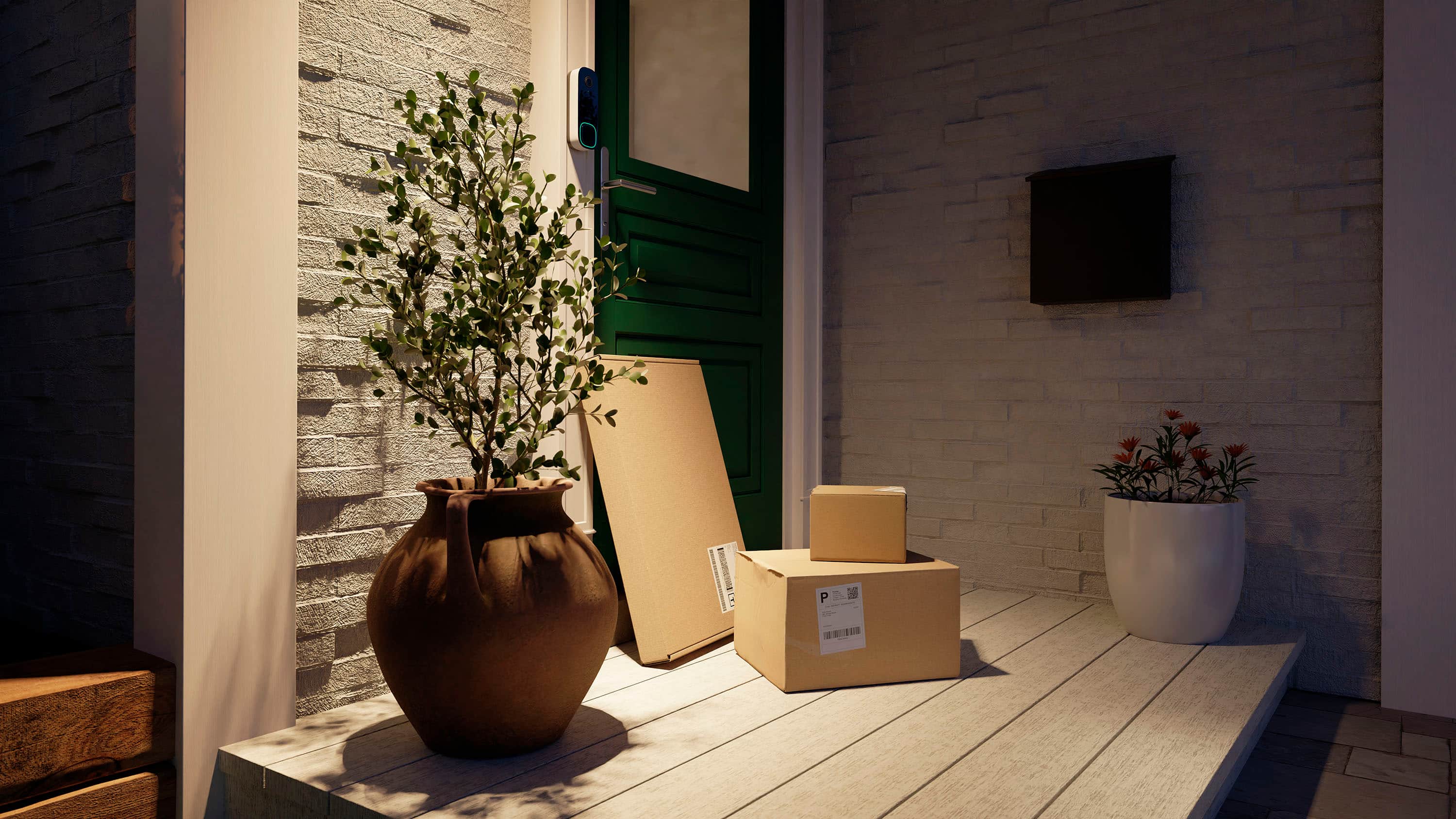 Alt View 20. ecobee - Smart Video Doorbell - Wired with Advanced Person and Package Detection - Black.