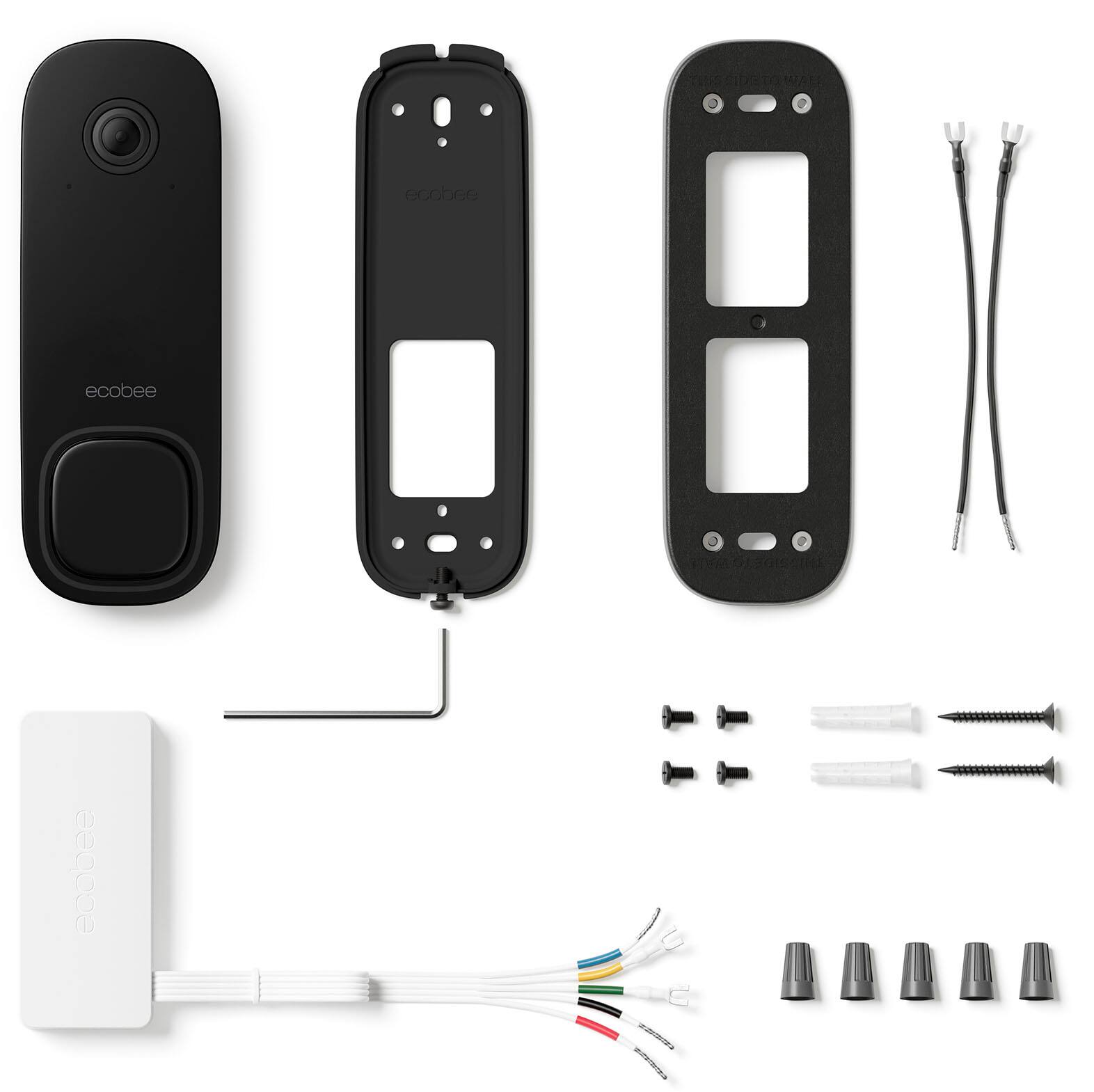 Alt View 16. ecobee - Smart Video Doorbell - Wired with Advanced Person and Package Detection - Black.