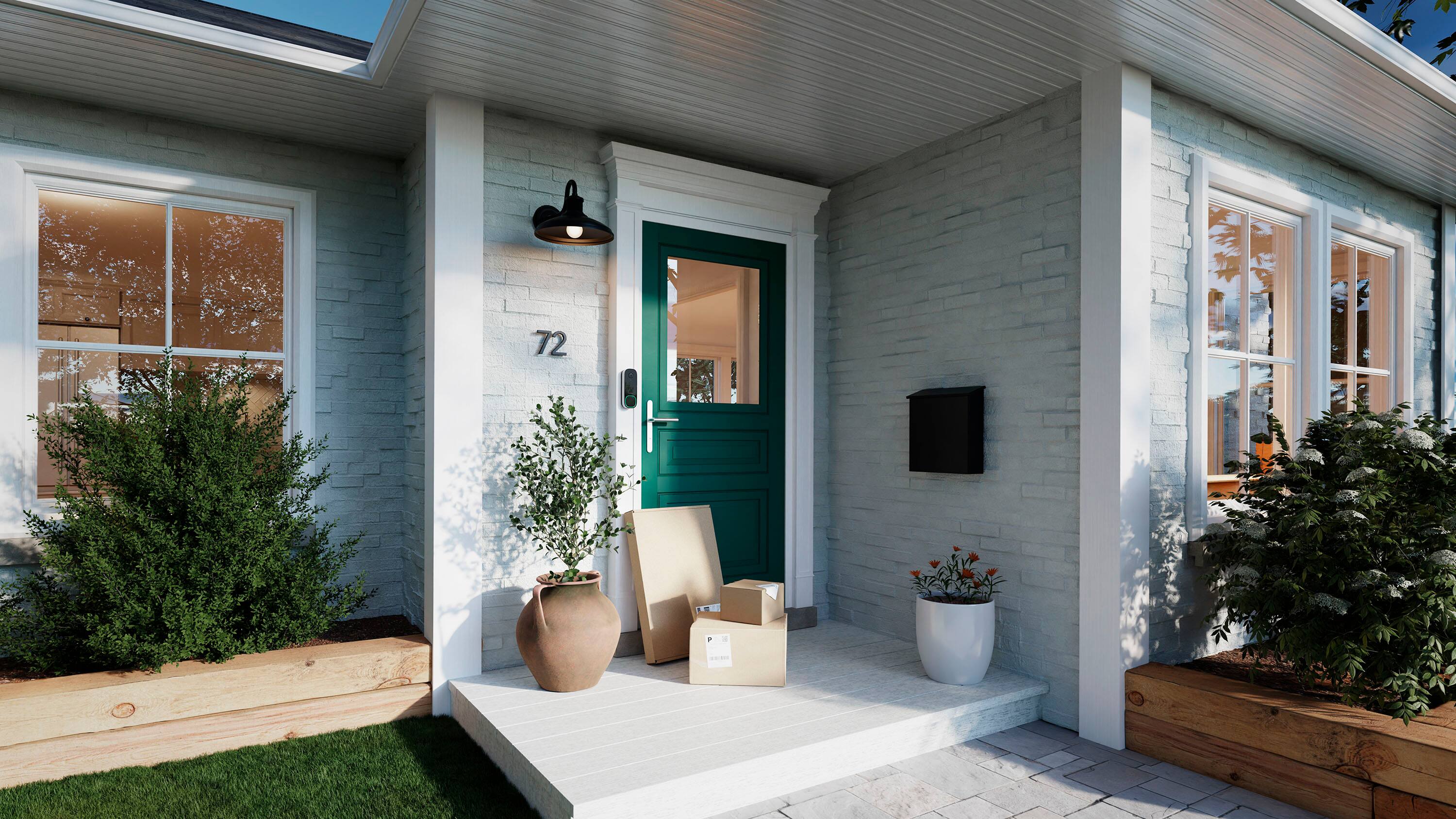 Alt View 21. ecobee - Smart Video Doorbell - Wired with Advanced Person and Package Detection - Black.