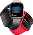 Alt View 2. Apple - Apple Geek Squad Certified Refurbished Watch Series 8 (GPS) 41mm Aluminum Case with (PRODUCT)RED Sport Band - S/M - (PRODUCT)RED.