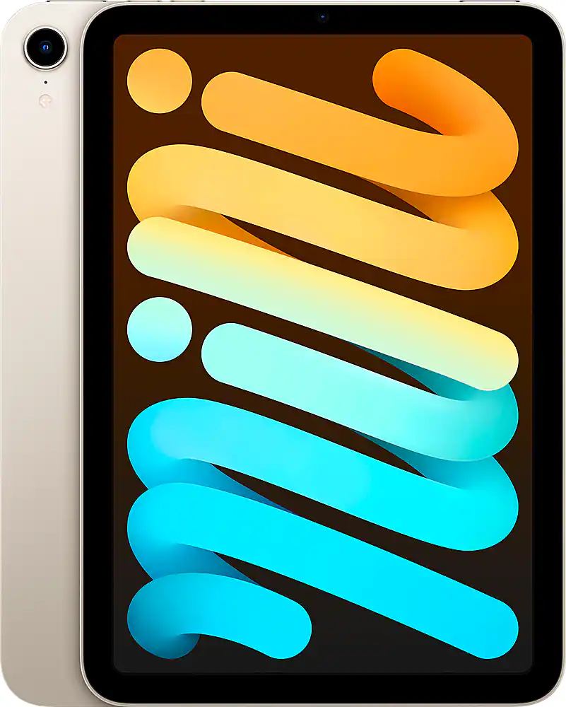 Front. Apple - Geek Squad Certified Refurbished iPad mini with Wi-Fi - 256GB - Starlight.