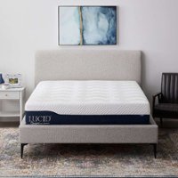Lucid Comfort Collection - 12-inch Medium-Firm Hybrid Mattress - Queen - White - Front_Zoom