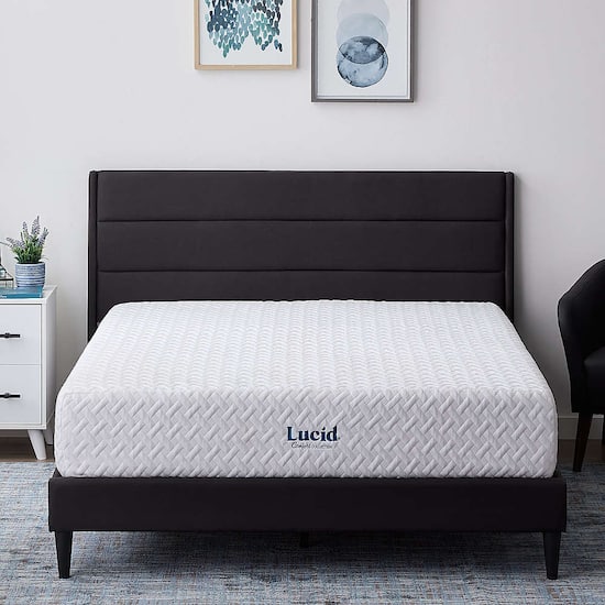 Lucid Comfort Collection 12 inch Medium Plush Gel Memory Foam