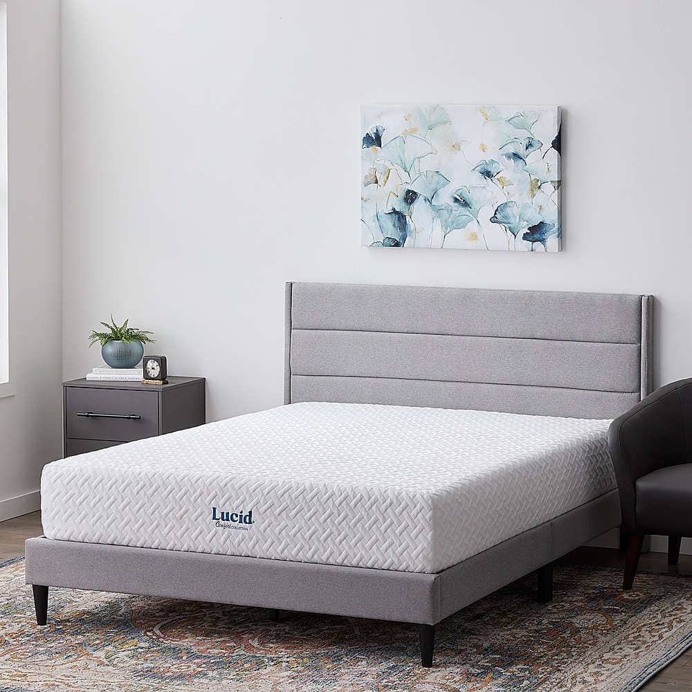 Lucid Comfort Collection 12inch Firm Gel Memory Foam Mattress Cal King