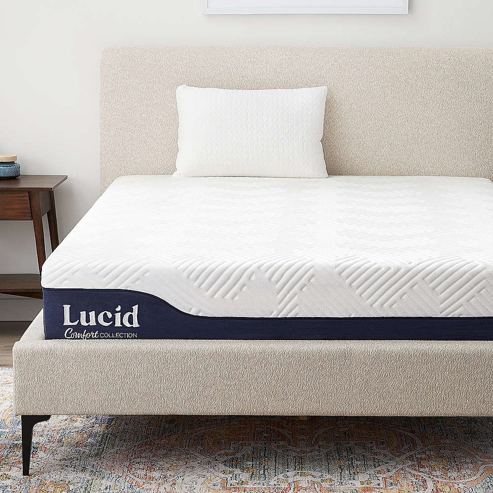 Lucid Comfort Collection – 12-inch Med-Plush Gel Memory Foam Mattress-Twin XL – White Sansujyuku sansujyuku.com