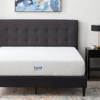 Lucid Comfort Collection - 10-inch Firm Memory Foam Mattress - Twin - White - Front_Zoom