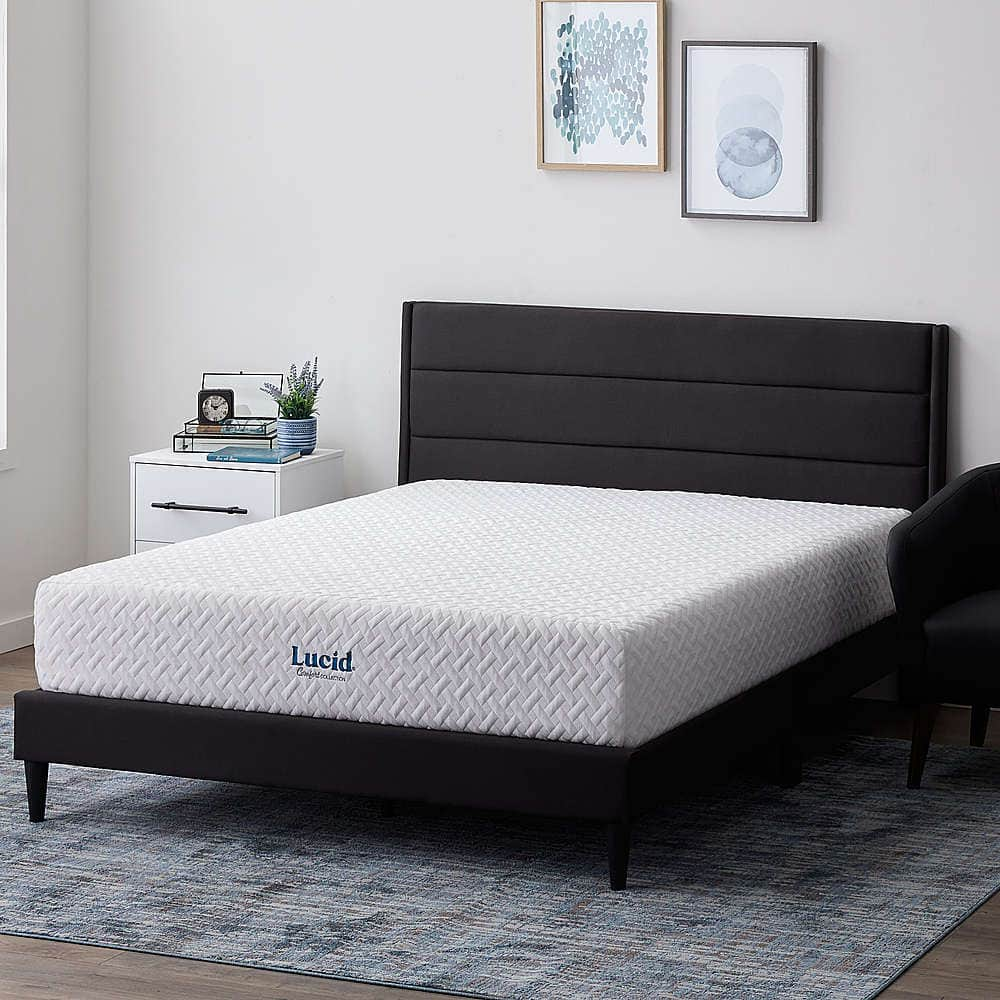 Lucid Comfort Collection 12-inch Med-Plush Gel Memory Foam Mattress ...