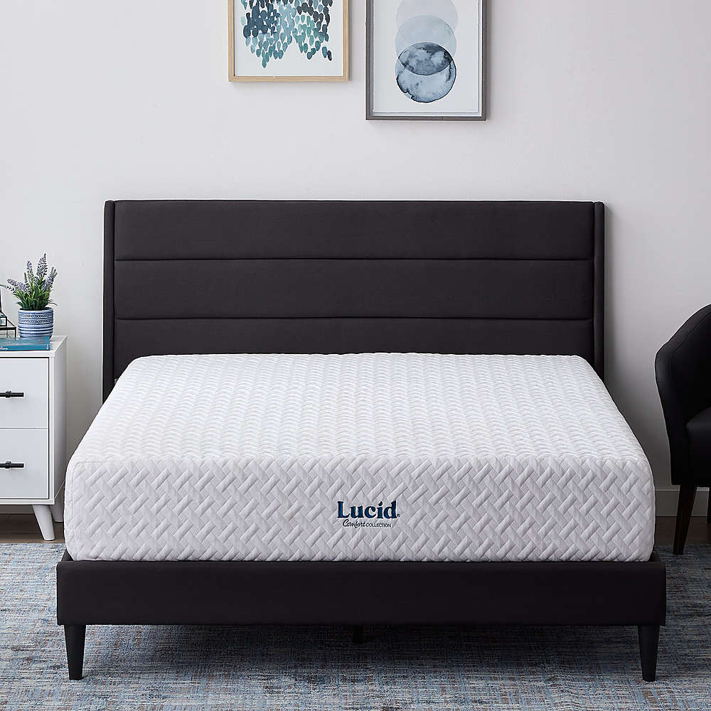 Lucid Comfort Collection – 12-inch Medium-Plush Gel Memory Foam Mattress-Twin – White Sansujyuku sansujyuku.com