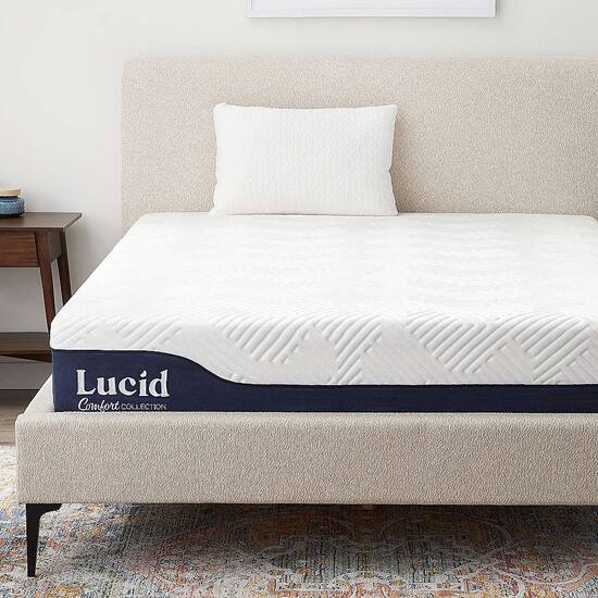 Lucid Comfort Collection 10 inch Memory Foam Hybrid Mattress Full