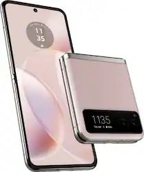 Motorola - razr 2023 128GB (Unlocked) - Cherry Blossom - Front_Zoom