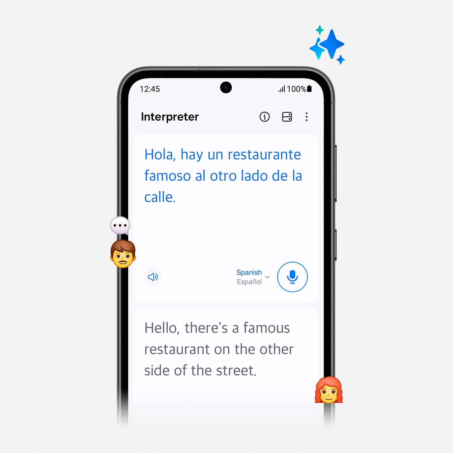 Be lost in conversation, not translation using Interpreter with Galaxy Al.