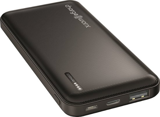 Chargeworx 5,000mAh Dual USB Slim Power Bank Black CX6863BK - Best Buy