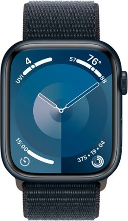 Apple Watch Series 9 (GPS + Cellular) 45mm Midnight Aluminum Case with Midnight Sport Loop with Blood Oxygen - Midnight (Verizon)_1