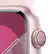 Alt View 12. Apple - Apple Watch Series 9 (GPS + Cellular) 45mm Pink Aluminum Case with Light Pink Sport Band with Blood Oxygen - S/M - Pink.