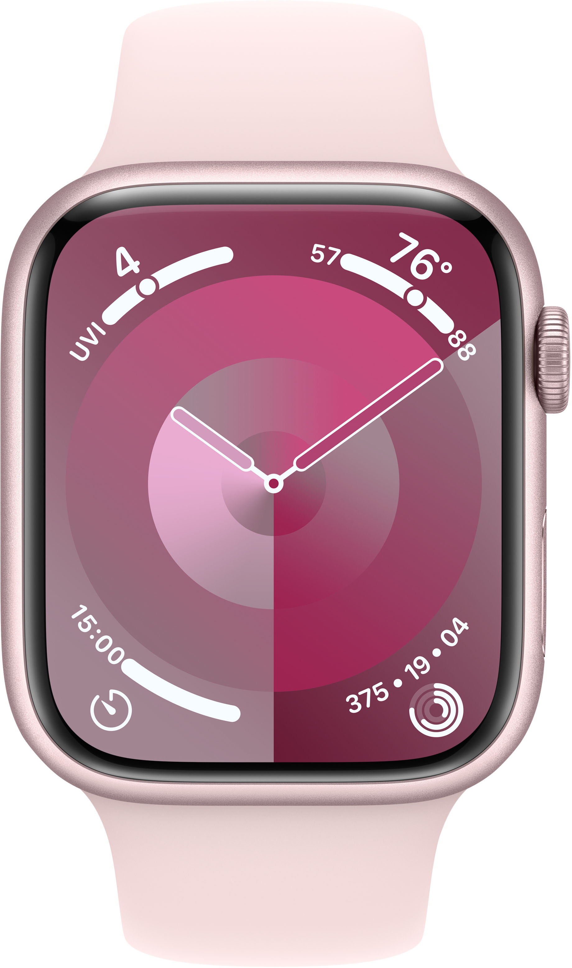 Cellular) Pink 45mm MRML3LL/A Sport - Watch Best M/L Light Pink + (GPS (Verizon) with Buy Pink Band Aluminum Apple Series Case 9