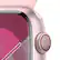 Alt View 12. Apple - Apple Watch Series 9 (GPS + Cellular) 45mm Pink Aluminum Case with Light Pink Sport Loop with Blood Oxygen - Pink.
