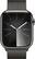 Angle. Apple - Apple Watch Series 9 (GPS + Cellular) 45mm Graphite Stainless Steel Case with Graphite Milanese Loop w/ Blood Oxygen - Graphite.