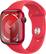 Front. Apple - Apple Watch Series 9 (GPS + Cellular) 45mm (PRODUCT)RED Aluminum Case with (PRODUCT)RED Sport Band w/ Blood Oxygen - M/L - (PRODUCT)RED.