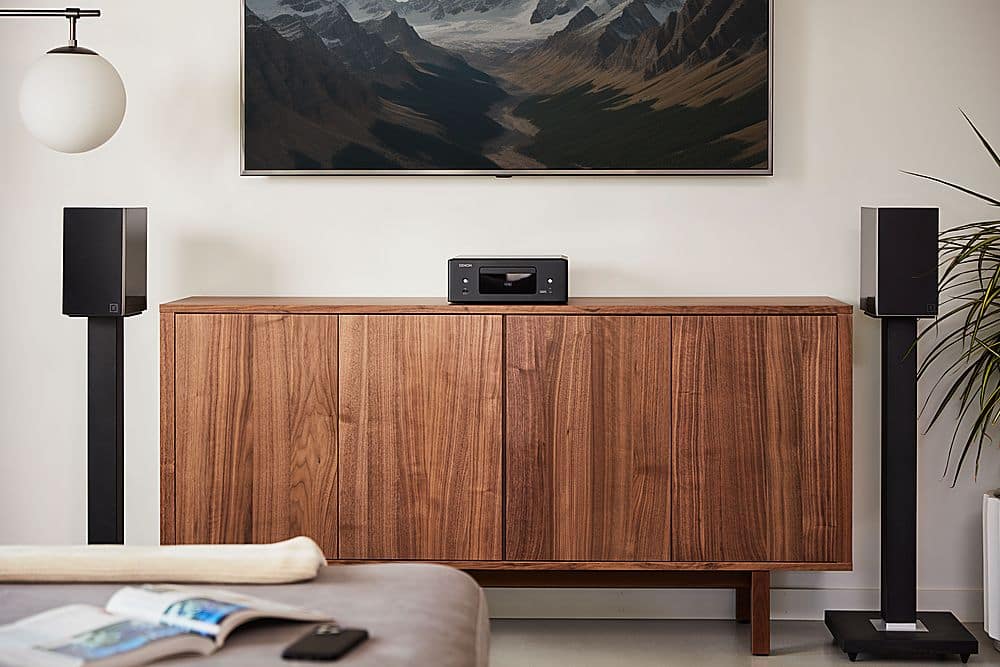 Back. Denon - CEOL-RCD-N12 65W 2-Ch. Bluetooth Capable with HEOS Stereo Receiver with Alexa - Black.