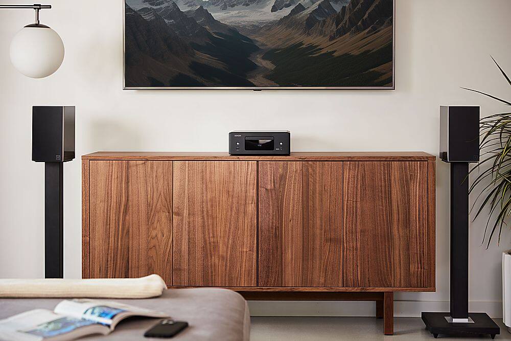 Back. Denon - CEOL-RCD-N12 65W 2-Ch. Bluetooth Capable with HEOS Stereo Receiver with Alexa - Black.