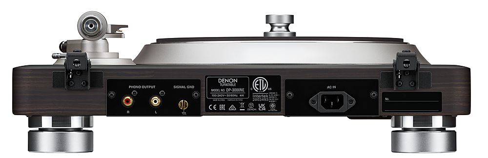 Back View: Denon - DP-3000NE Record Turntable - Black