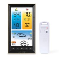 AcuRite Home Weather Station with Color Display and Wireless Thermometer - Black - Front_Zoom