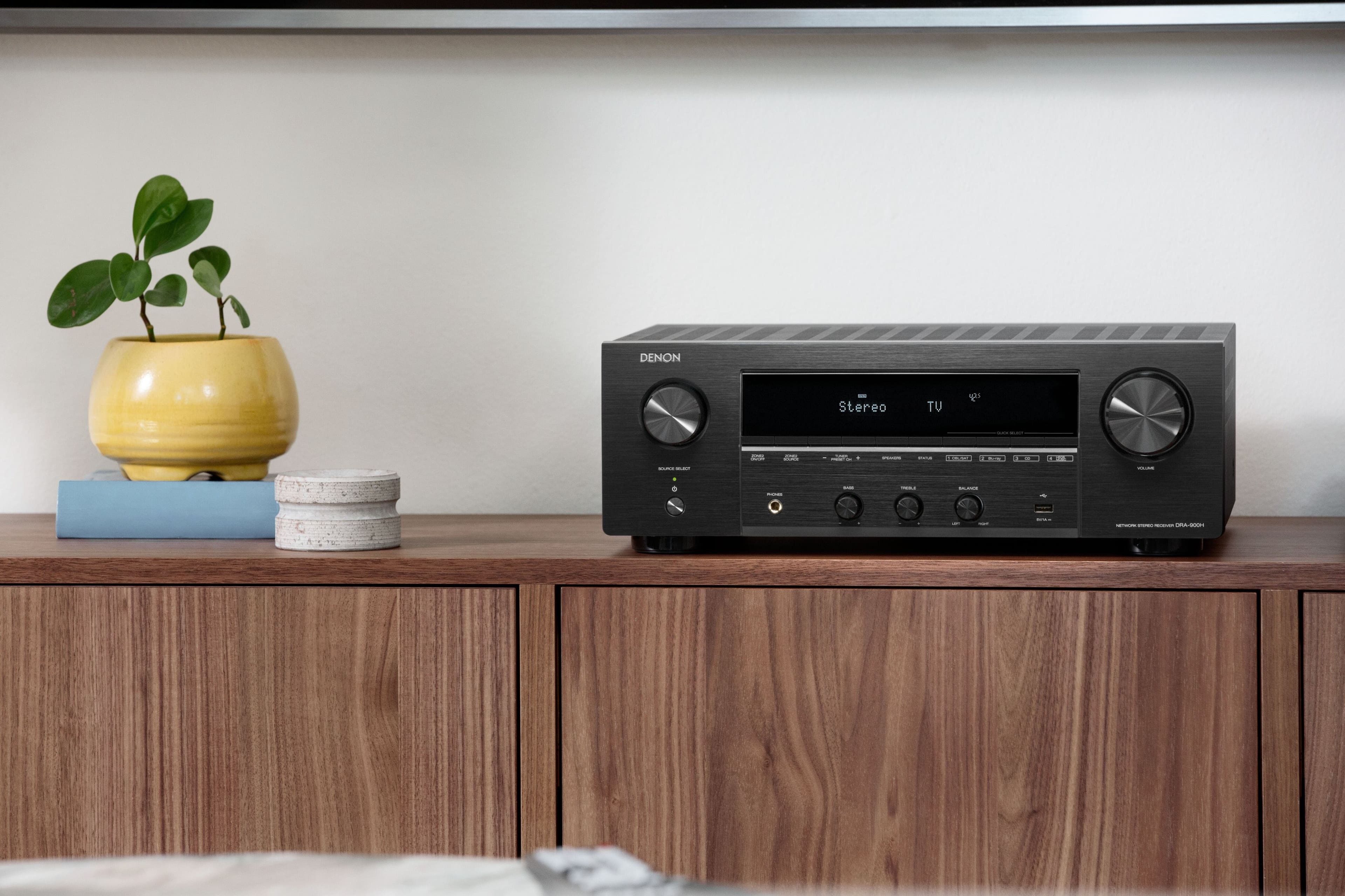 Alt View 16. Denon - DRA-900H 100W 2.2-Ch. Bluetooth Capable with HEOS 8K Ultra HD HDR Compatible Stereo Receiver with Alexa - Black.