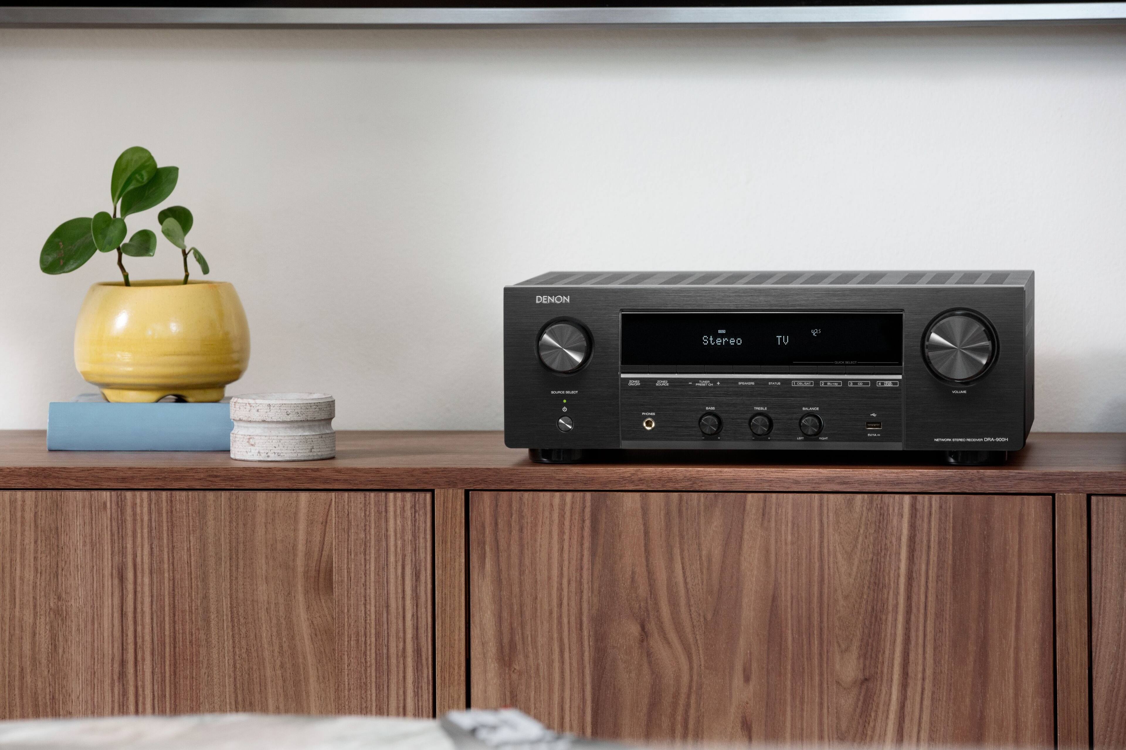 Alt View 16. Denon - DRA-900H 100W 2.2-Ch. Bluetooth Capable with HEOS 8K Ultra HD HDR Compatible Stereo Receiver with Alexa - Black.