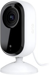 Arlo - Essential 1-Camera Indoor Wired HD Security Camera (2nd Generation) with Automated Privacy Shield - White - Front_Zoom