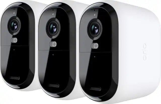 Front. Arlo - Essential XL 3-Camera Outdoor Wireless HD Security Camera (2nd Generation) with 4x Longer Battery Life - White.