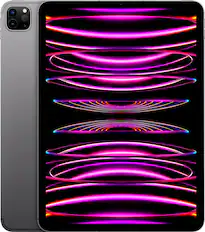 Front. Apple - Geek Squad Certified Refurbished 11-Inch iPad Pro with Wi-Fi - 128GB - Space Gray.
