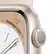 Left. Apple - Apple Geek Squad Certified Refurbished Watch Series 8 (GPS) 45mm Aluminum Case with Starlight Sport Band - S/M - Starlight.