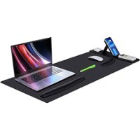 SaharaCase - Universal Desk Mat with Wireless Charging - Black - Front_Zoom