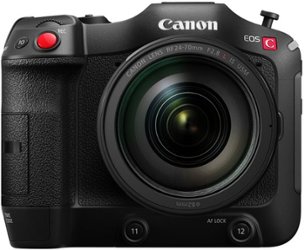 Canon - EOS C70 4K Video Mirrorless Cinema Camera with RF 24-70 f/2.8 L IS USM Lens - Black - Front_Zoom